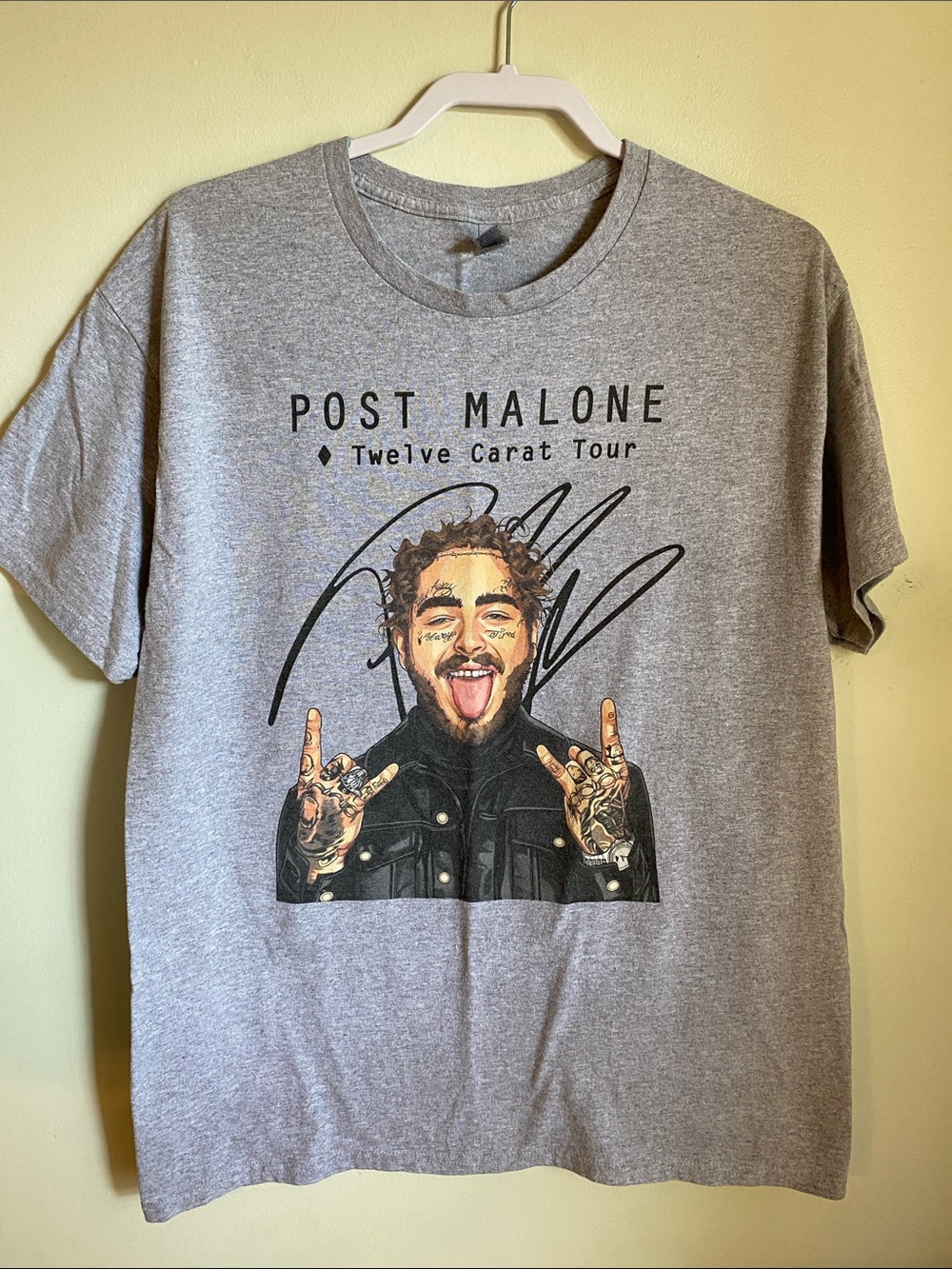 Post Malone Twelve Carat Tour Graphic Tee - Gray